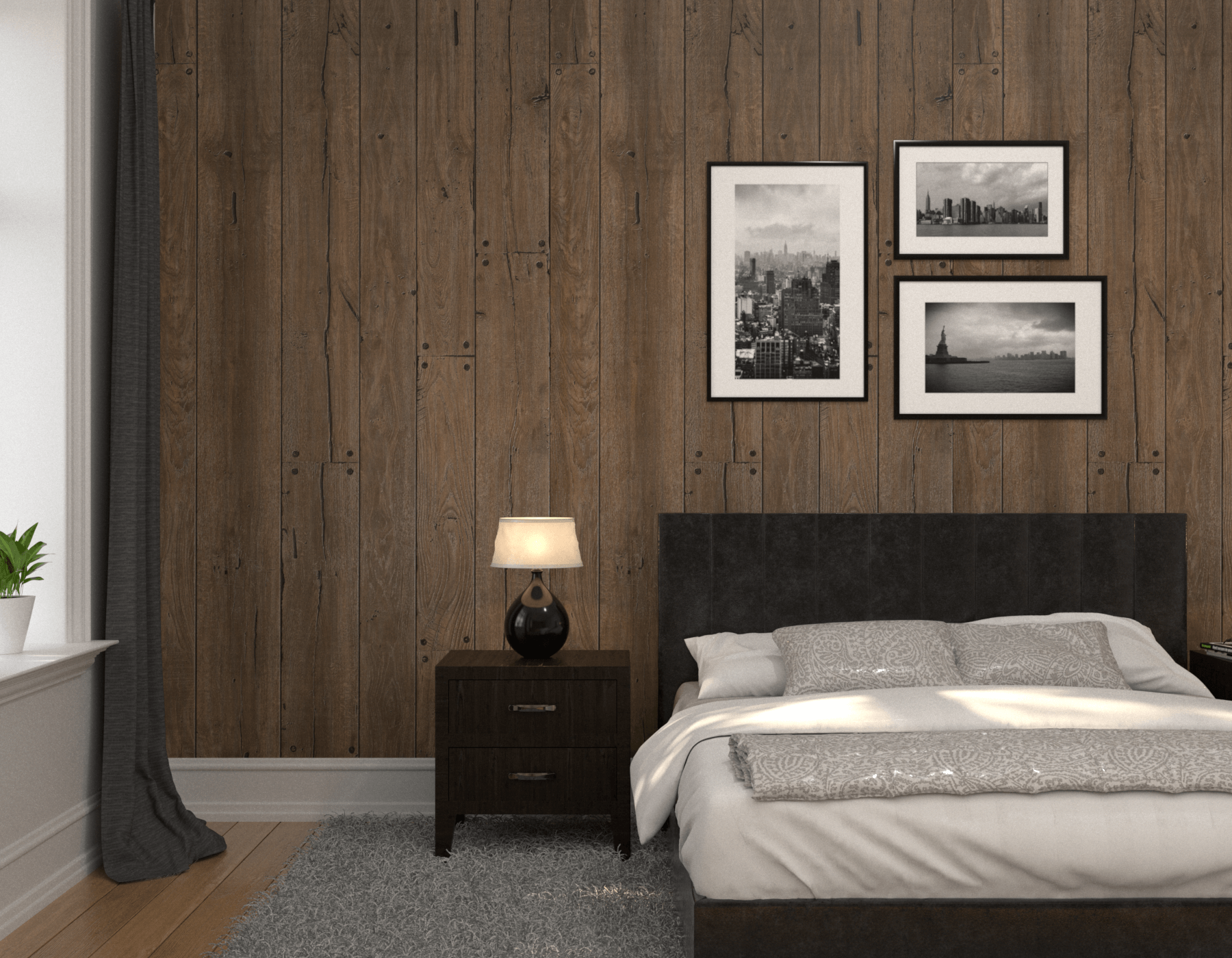 Bedroom Wood Caribou Oak