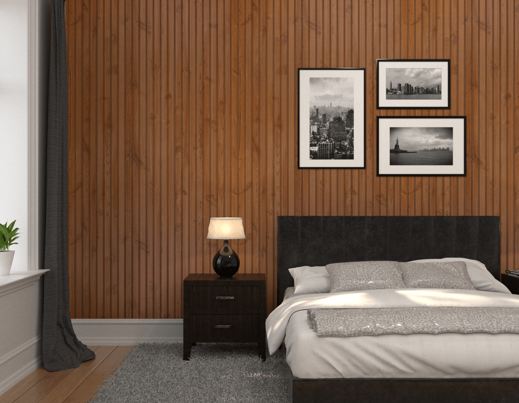 Bedroom Wood Pendleton Beaded