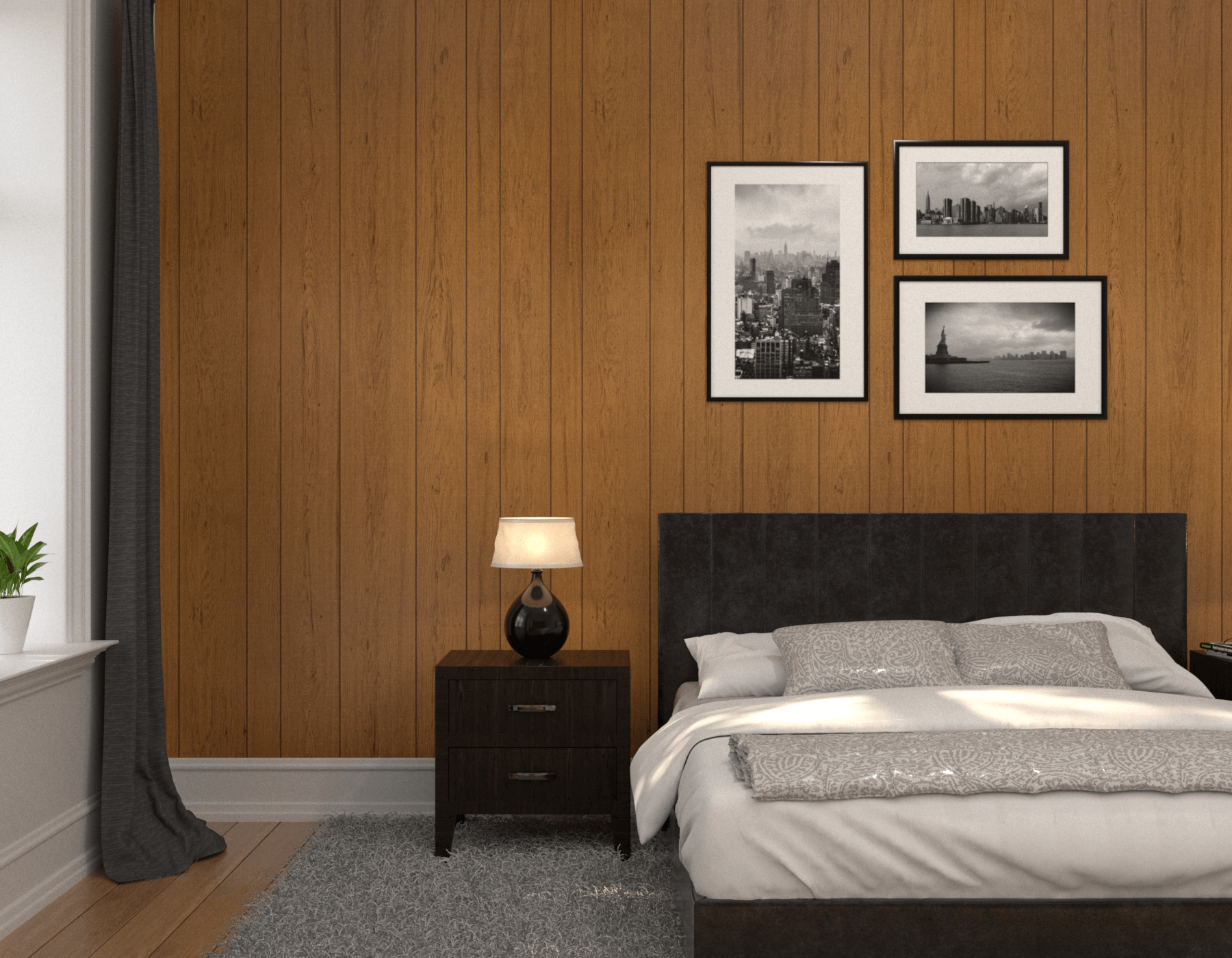 Bedroom Wood Santa Fe Hickory
