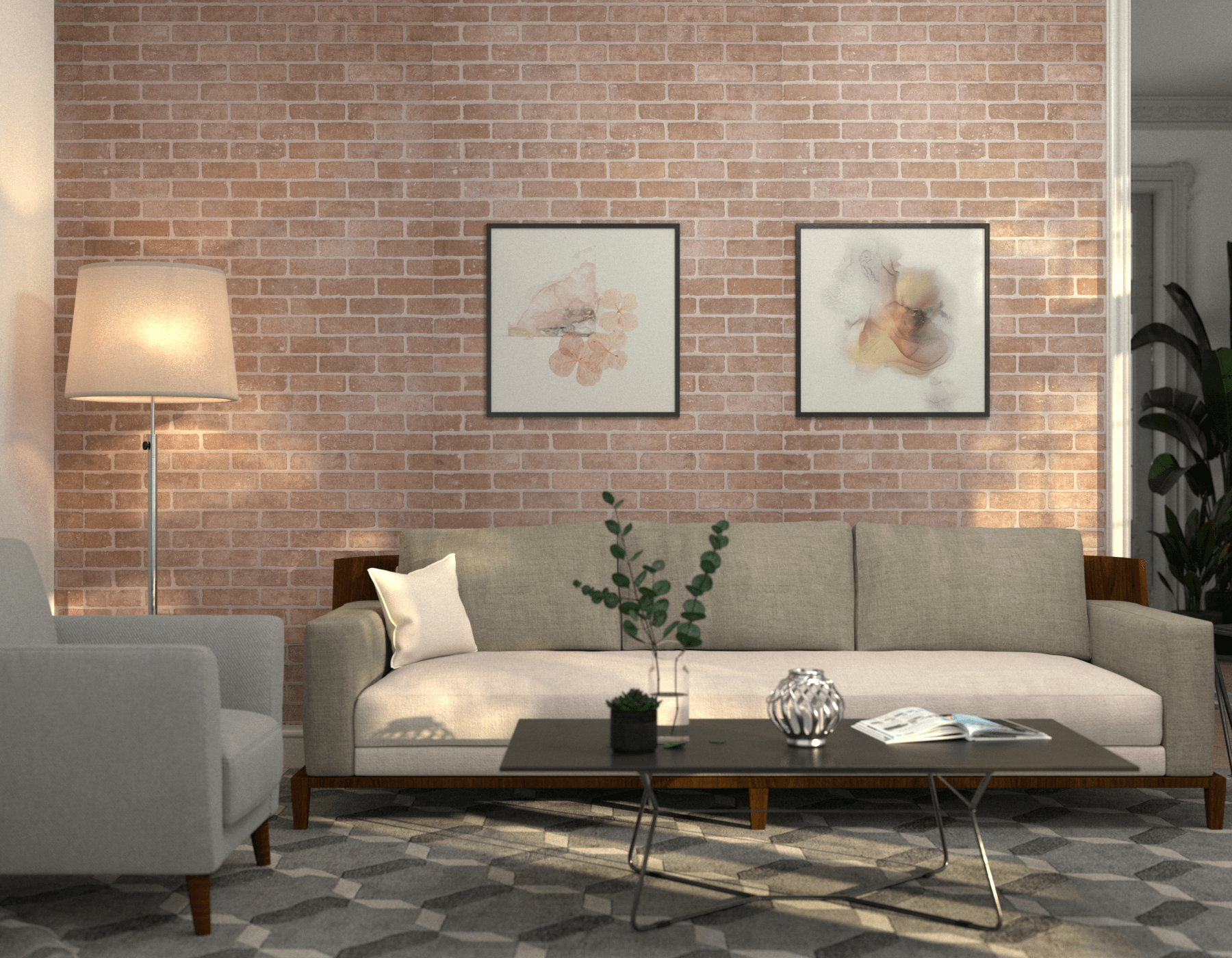 Living Room Brick Breckenridge