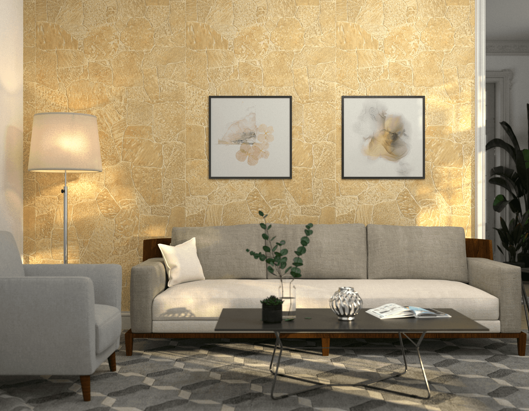 Living Room Earthstone Capri Stone